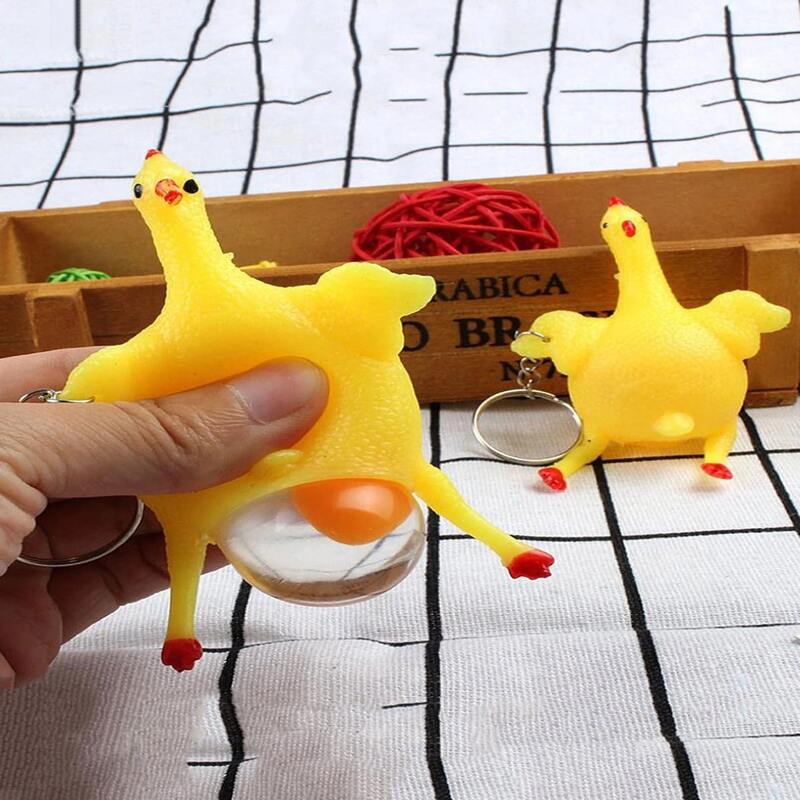 

2pcs Cartoon Chickens Keychain, Yellow