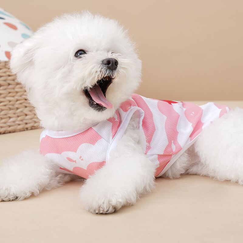 

Wave Pattern Pet Tank, Pink
