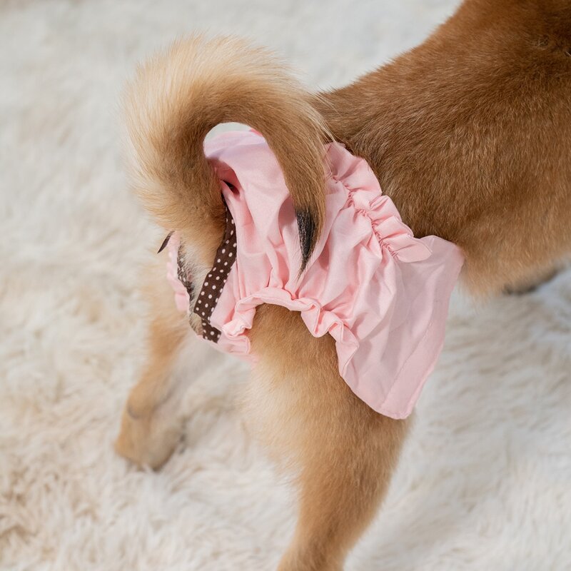 

Bow Decor Pet Sanitary Pant, Pink