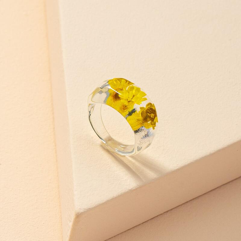 

Flower Decor Ring, Yellow