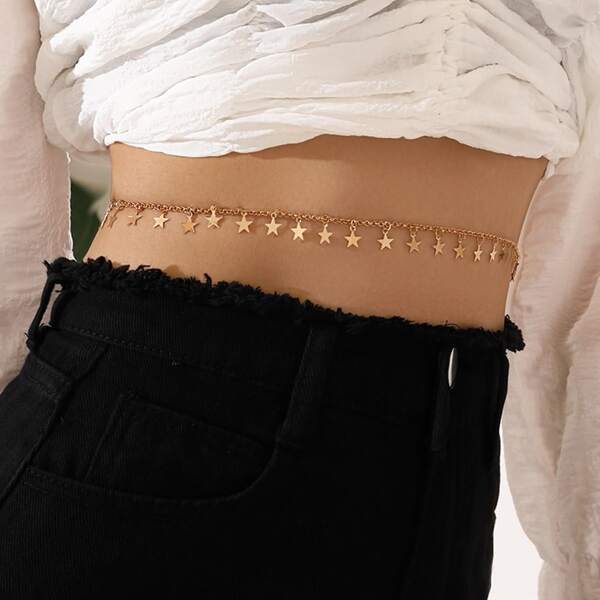 

Star Pendant Waist Chain, Gold