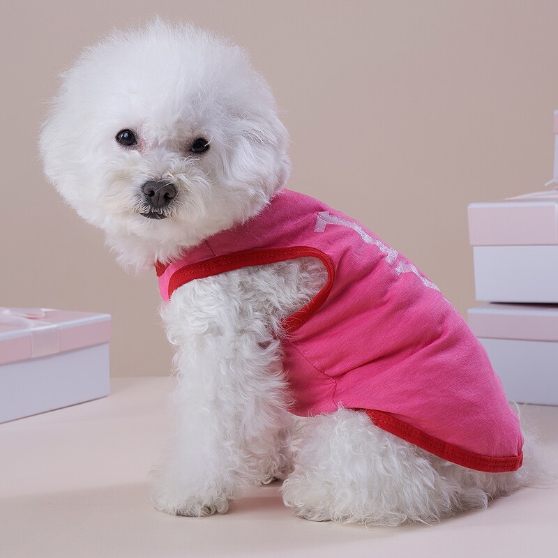 

Letter Graphic Pet Tank, Pink