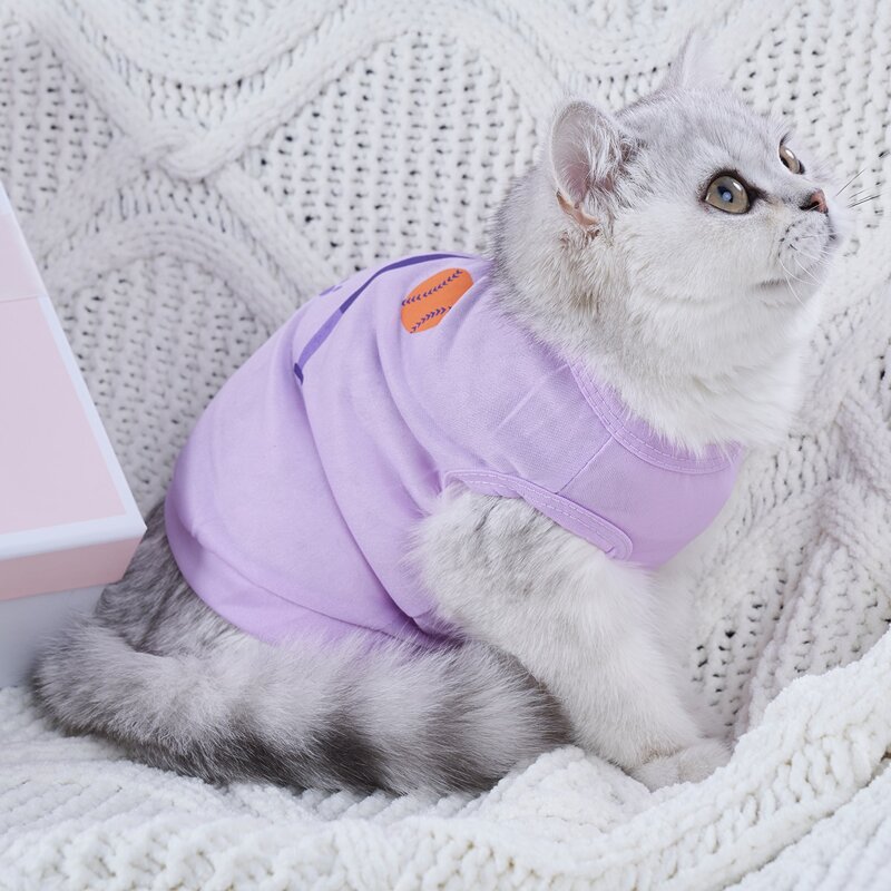 

Baseball Print Pet Tank, Purple