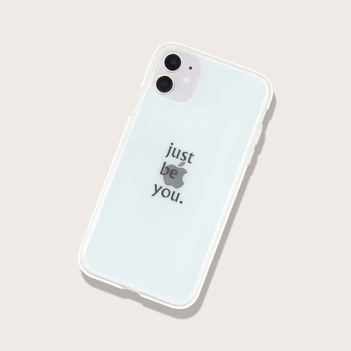

Slogan Graphic Clear iPhone Case