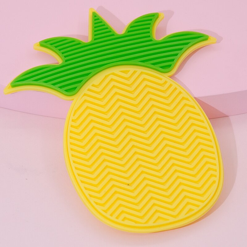 

1pc Pineapple Shaped Brush Cleaning Pad, Yellow