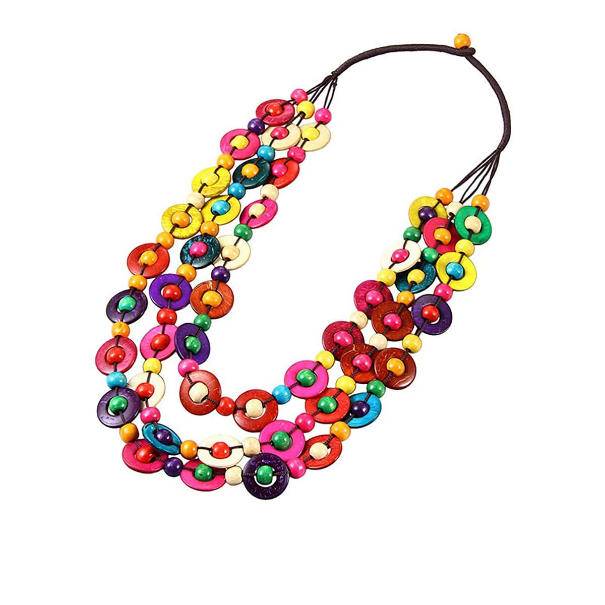 

Beaded Layered Necklace, Multicolor