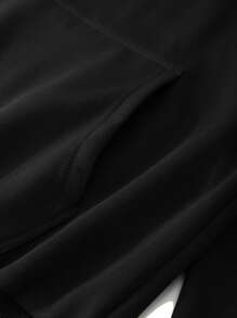 Manfinity Campus Court Sudaderas para hombre Cordón Letras Casual - Negro - Ver 3