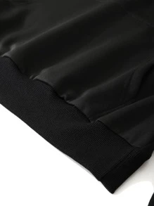 Manfinity Campus Court Sudaderas para hombre Cordón Letras Casual - Negro - Ver 5