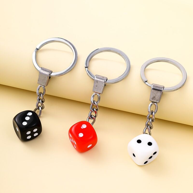 

3pcs Dice Design Bag Charm, Multicolor