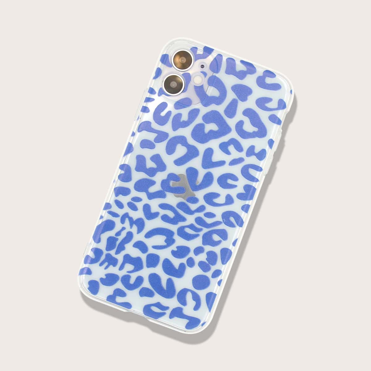 

Leopard Clear iPhone Case, Blue clear