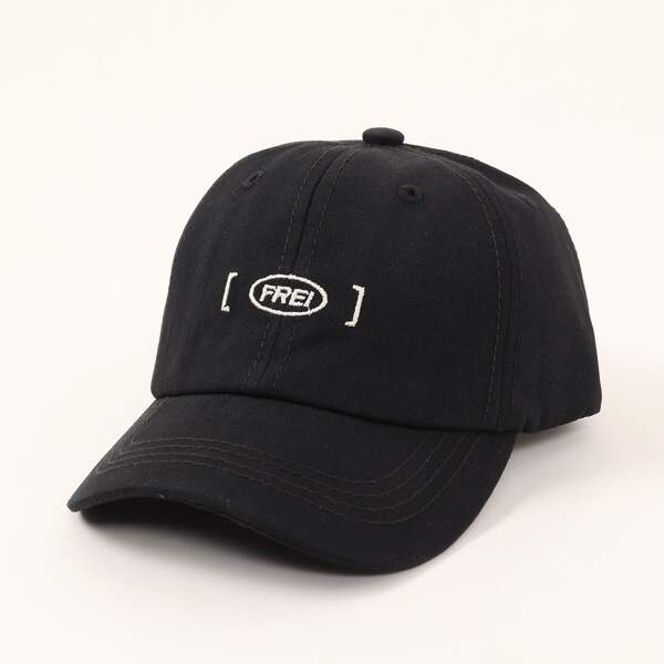 

Kids Letter Embroidery Baseball Cap, Black