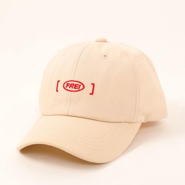 

Kids Letter Embroidery Baseball Cap, Beige