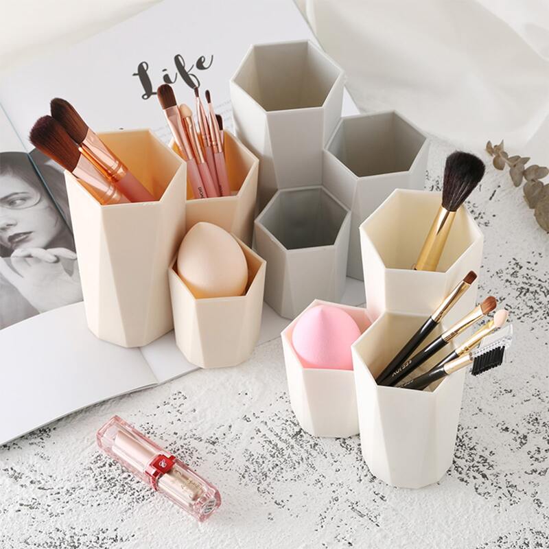 

1pc Hexagon Shaped Desktop Storage Box, Multicolor