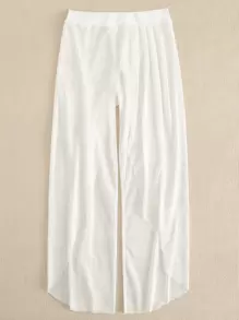 Sheer Mesh Beach Pants - White - View 5