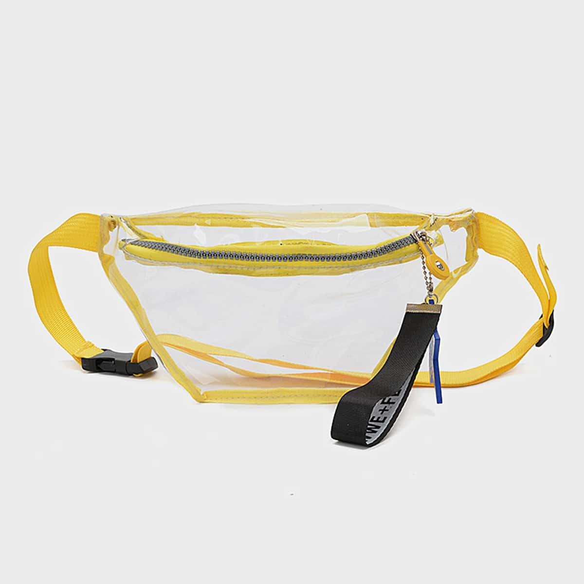 

Contrast Binding Clear Fanny Pack, Yellow clear