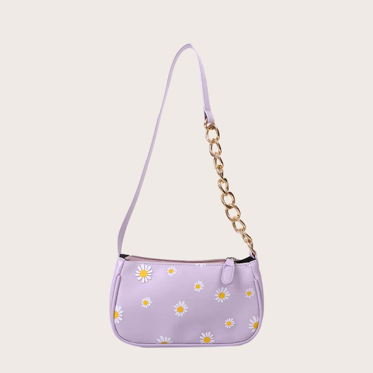 

Daisy Baguette Bag, Lilac purple