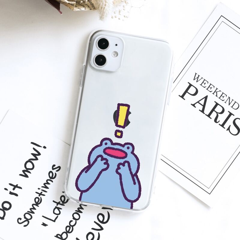 

Cartoon Frog iPhone Case, Clear