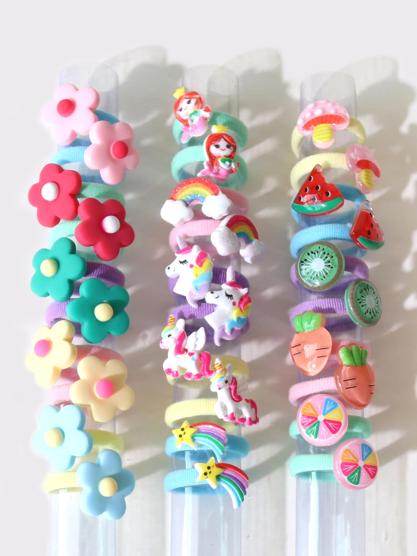 30pcs Girls Cartoon Hair Tie