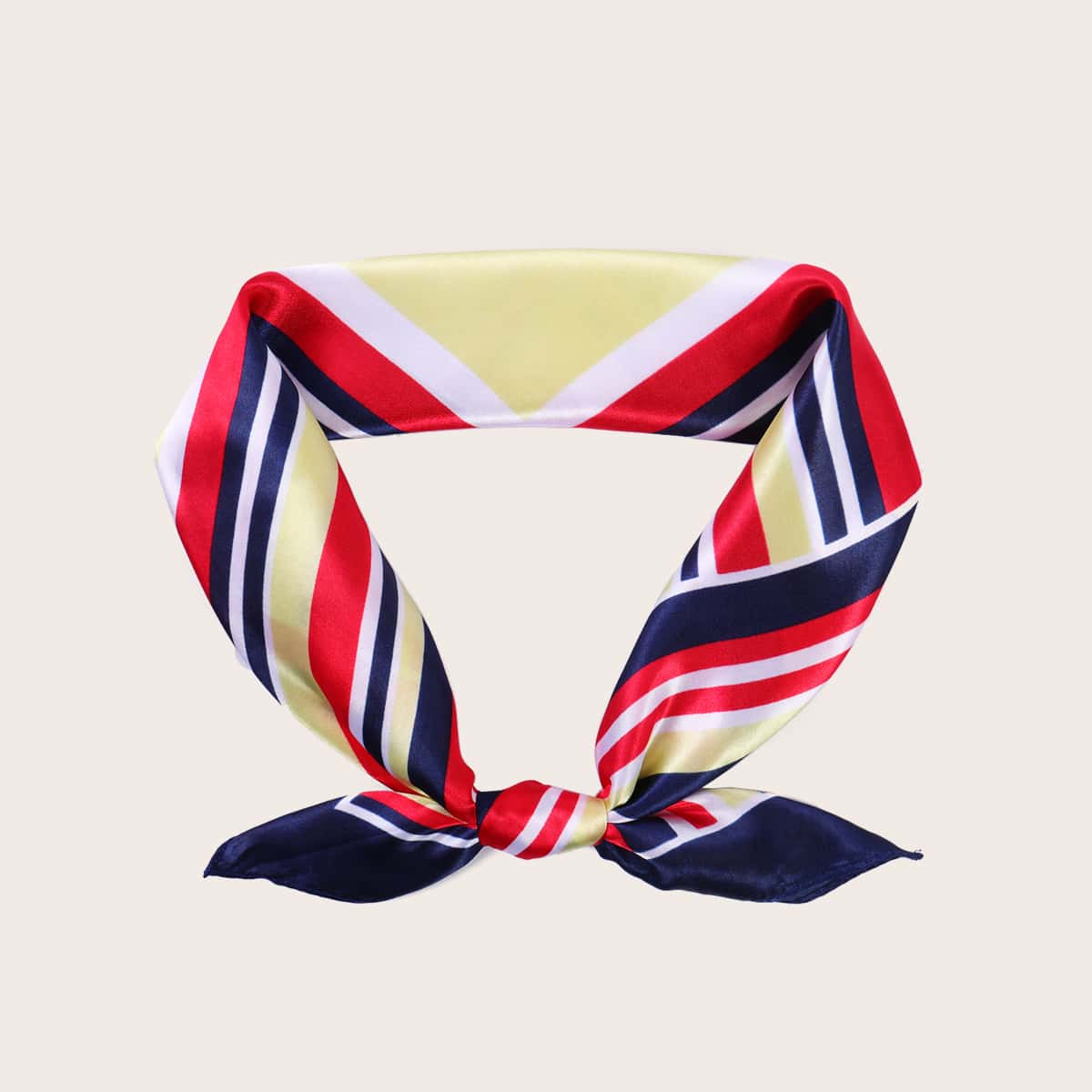 

Striped Pattern Bandana, Multicolor