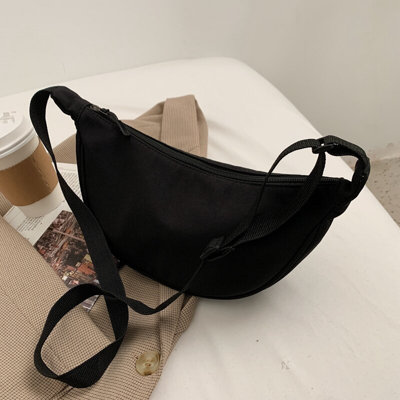 

Solid Hobo Bag, Black