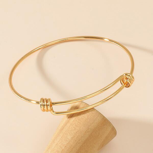 

1pc Minimalist Bangle, Gold