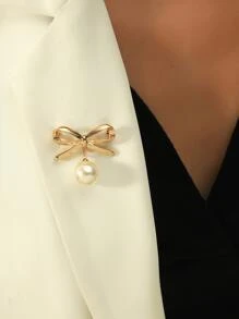 Broche con diseño de lazo - Amarillo Oro - Ver 1