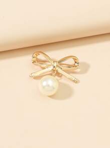 Broche con diseño de lazo - Amarillo Oro - Ver 2