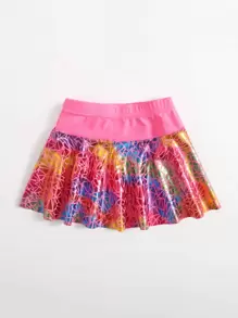 Baby Girl Metallic Bikini Skirt - Pink - View 2