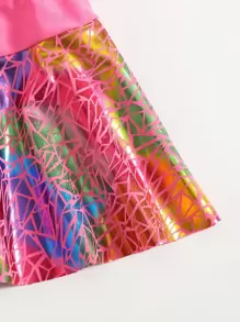 Baby Girl Metallic Bikini Skirt - Pink - View 4