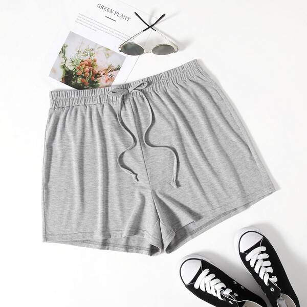 

Plus Bow Front Track Shorts, Light grey
