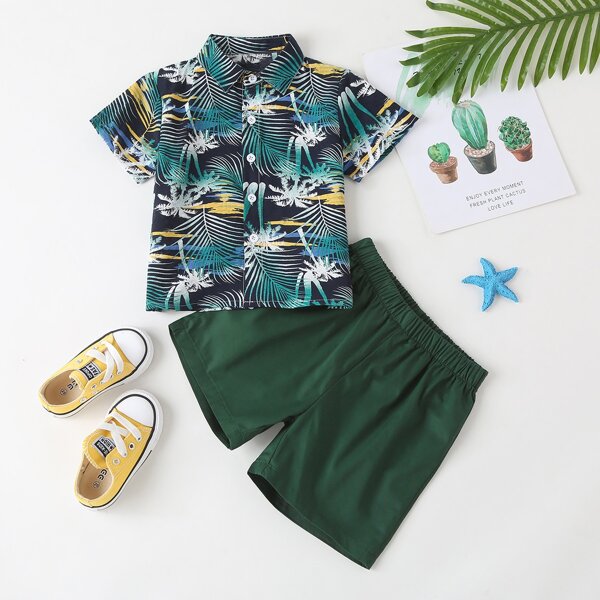 

Toddler Boys Tropical Print Shirt & Shorts, Multicolor