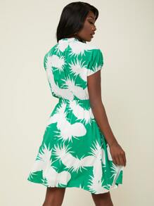 SHEIN Đầm viền lá sen Rau quả Boho - Nhiều màu - Xem 5