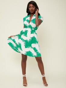 SHEIN Đầm viền lá sen Rau quả Boho - Nhiều màu - Xem 6