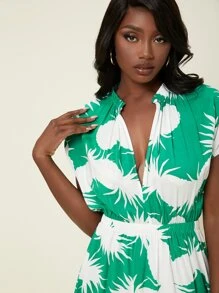 SHEIN Đầm viền lá sen Rau quả Boho - Nhiều màu - Xem 7