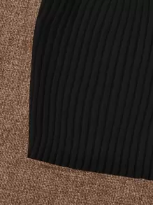 EMERY ROSE Solid Ribbed Knit Top - Black - View 4