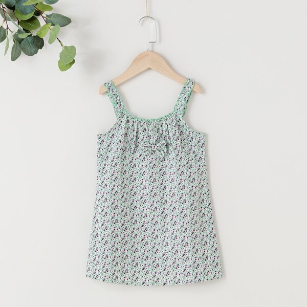 

Toddler Girls Ditsy Floral Bow Front Cami Dress, Multicolor