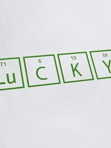 Manfinity تي شيرت منخفض الكتف بجرافيك عبارة للرجال