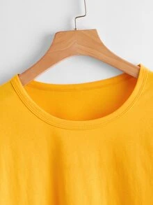 SHEIN Unity Camiseta con estampado de luna y montaña - Amarillo - Ver 4