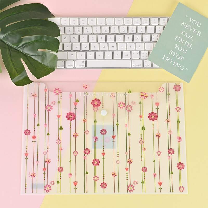 

1pc Flower Print A4 File Pocket, Multicolor