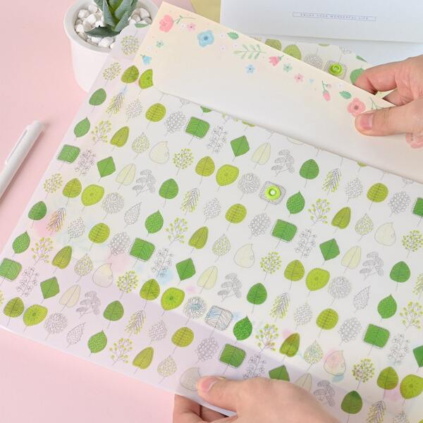 

1pc Flower Print A4 File Pocket, Multicolor