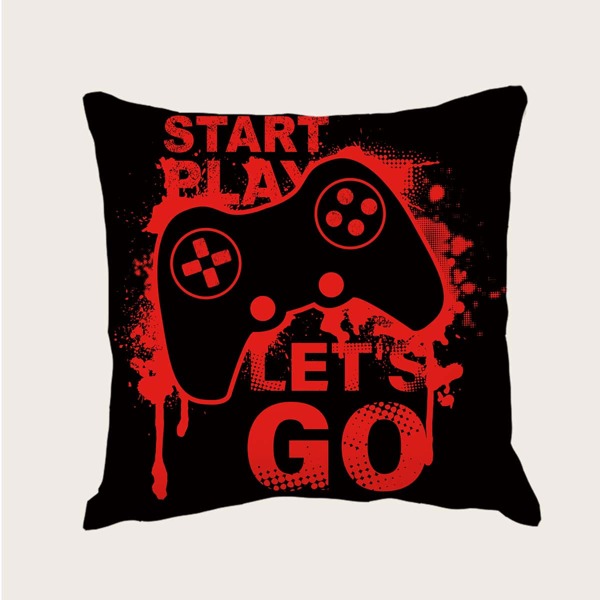 

Slogan Graphic Cushion Cover Without Filler, Multicolor