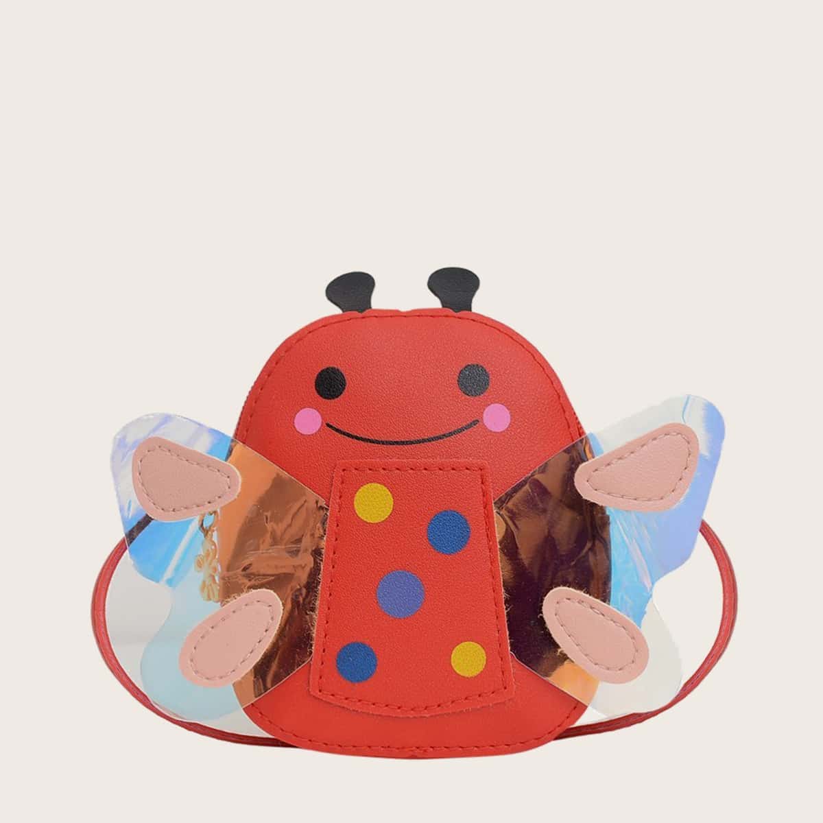 

Cartoon Bee Crossbody Bag, Red