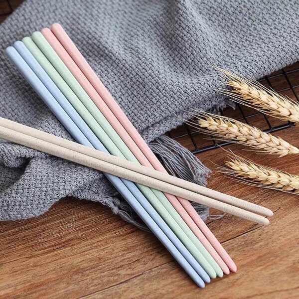 

4pairs Solid Color Chopsticks, Multicolor