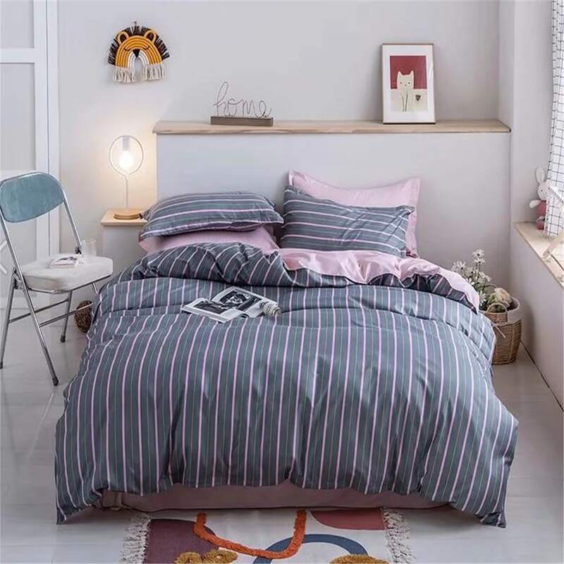 

Striped Pattern Duvet Cover Set Without Filler, Multicolor