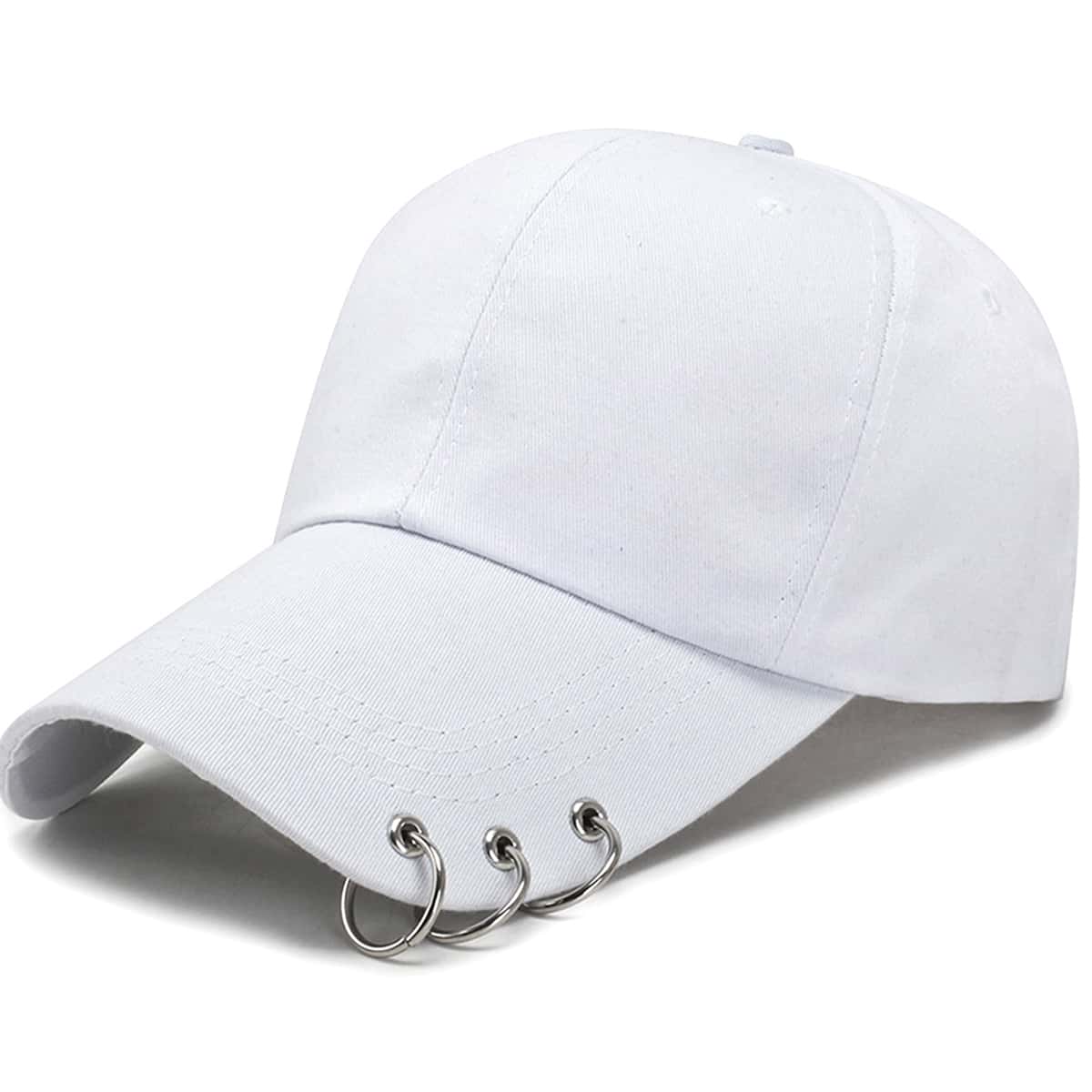 

Ring Decor Baseball Cap, White