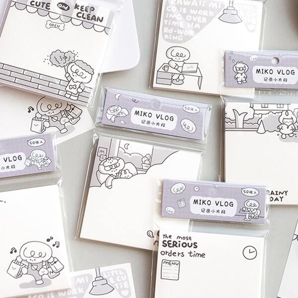 

1pc Cartoon Graphic Random Sticky Note, Multicolor