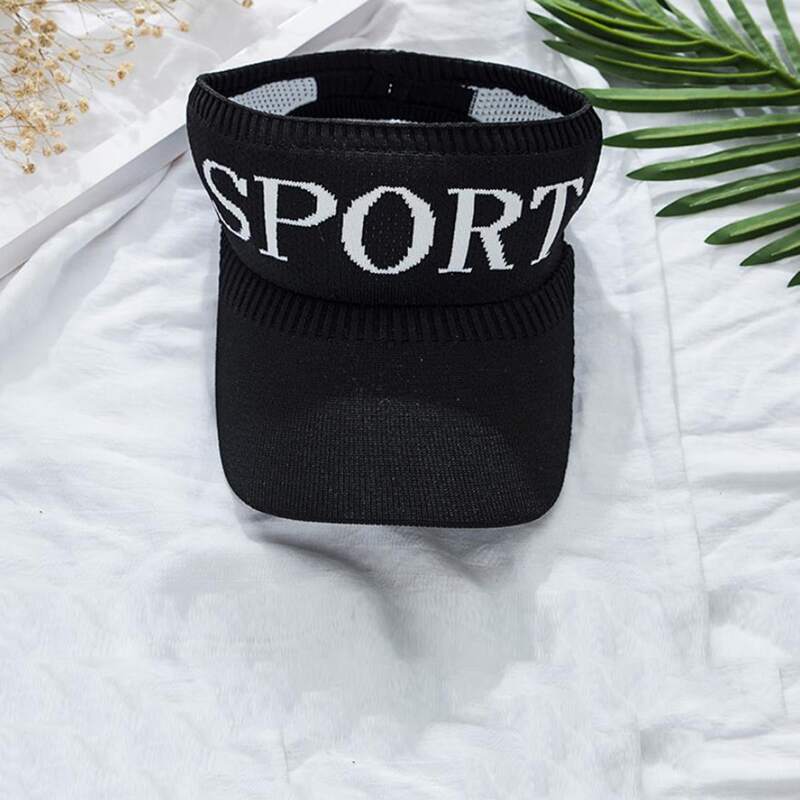 

Letter Graphic Visor Hat, Black