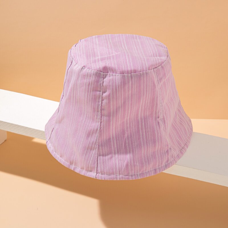 

Striped Bucket Hat, Lilac purple