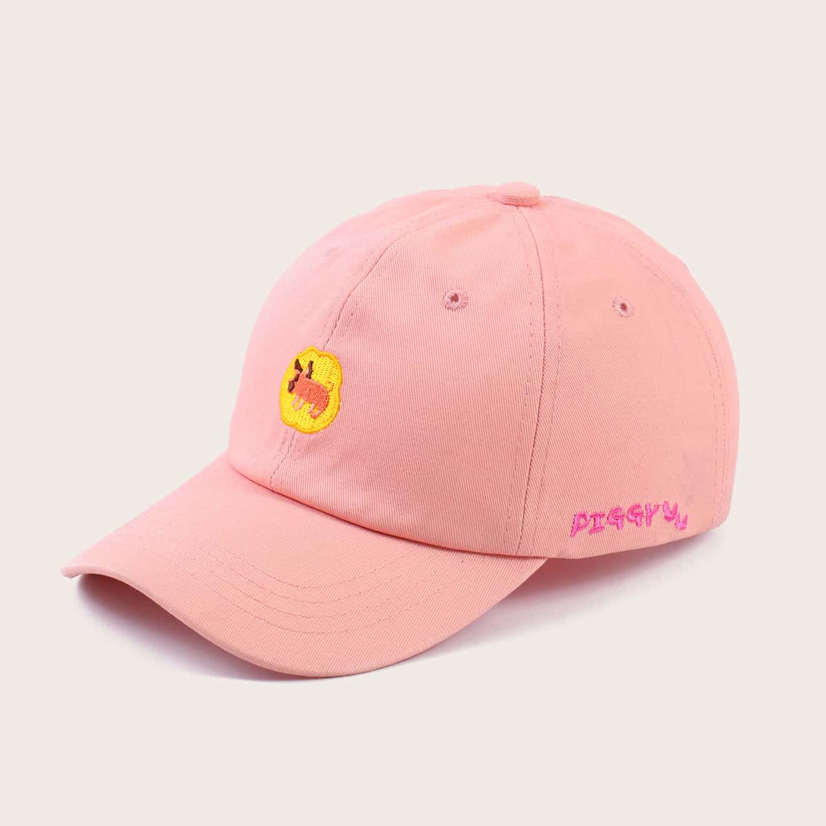 

Cartoon Embroidery Baseball Cap, Pink
