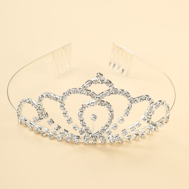 

Rhinestone Crown Hair Hoop, Silver